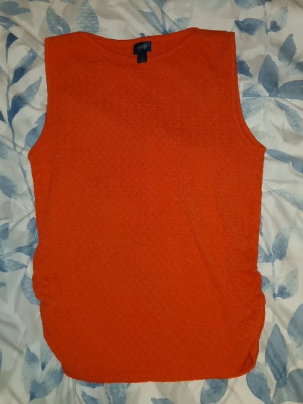 Daytrip Orange Sleeveless Knit Tank